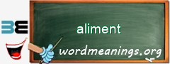 WordMeaning blackboard for aliment